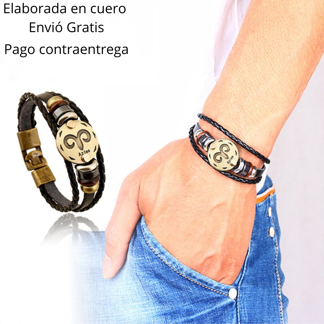 Pulsera zodiacal Aries Dorada disponible en Yaxa Mexico